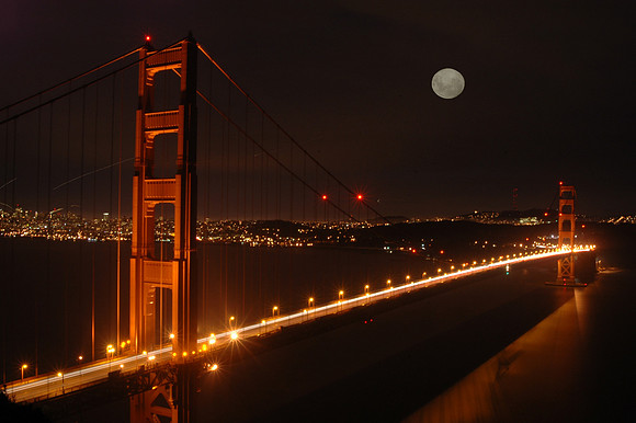 Golden Gate Full Moon