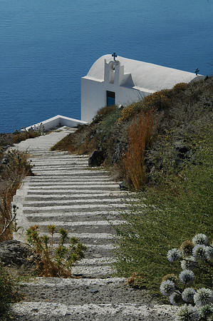 Steps down to Chapel