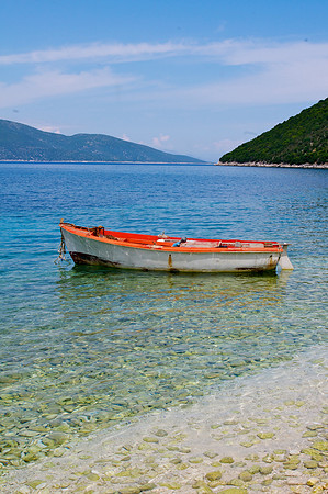 Boat at Antisamos Beach