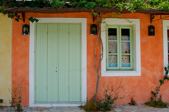 Pastel Green & Bright Orange