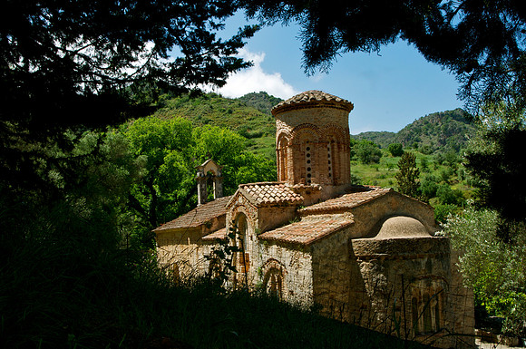 Byzantine Church through the Trees