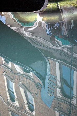 Reflection of Bow of Gondola