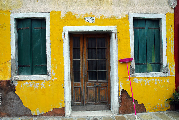 Green Shutters & Pink Broom